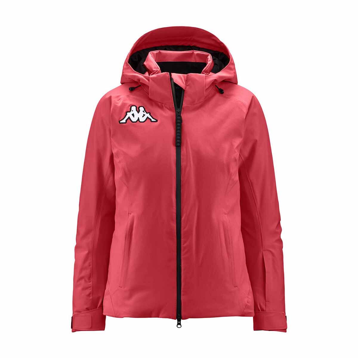 Kappa - Manteau De Ski Manches Longues Femme 6cento 610 Rose - Manteau - Noir|rose - 40 M - Decathlon