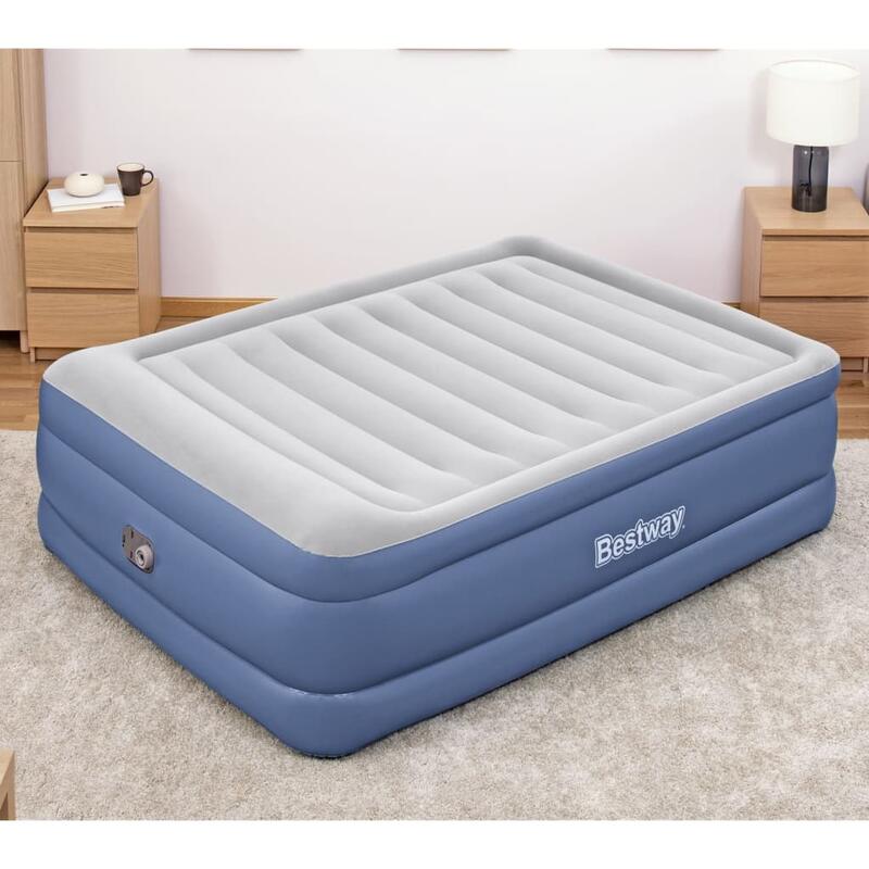 Bestway Lit gonflable matelas 2 places Tritech avec pompe intégrée 203x152x61 cm