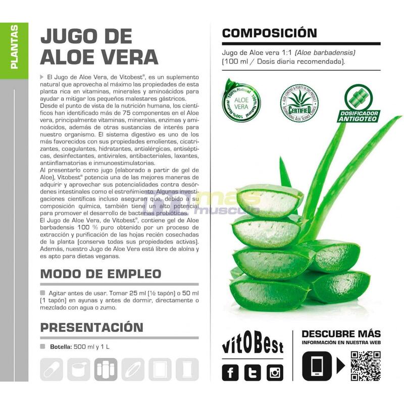 Jugo de Aloe Vera - 500ml de VitoBest