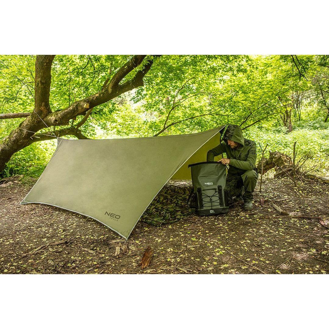 Tarp wodoodporny biwakowy 360 x 290 cm 4/4