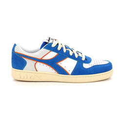 Sneakers Diadora Magic Basketball Basse Cuir Daim Royal/Blanc Adulte