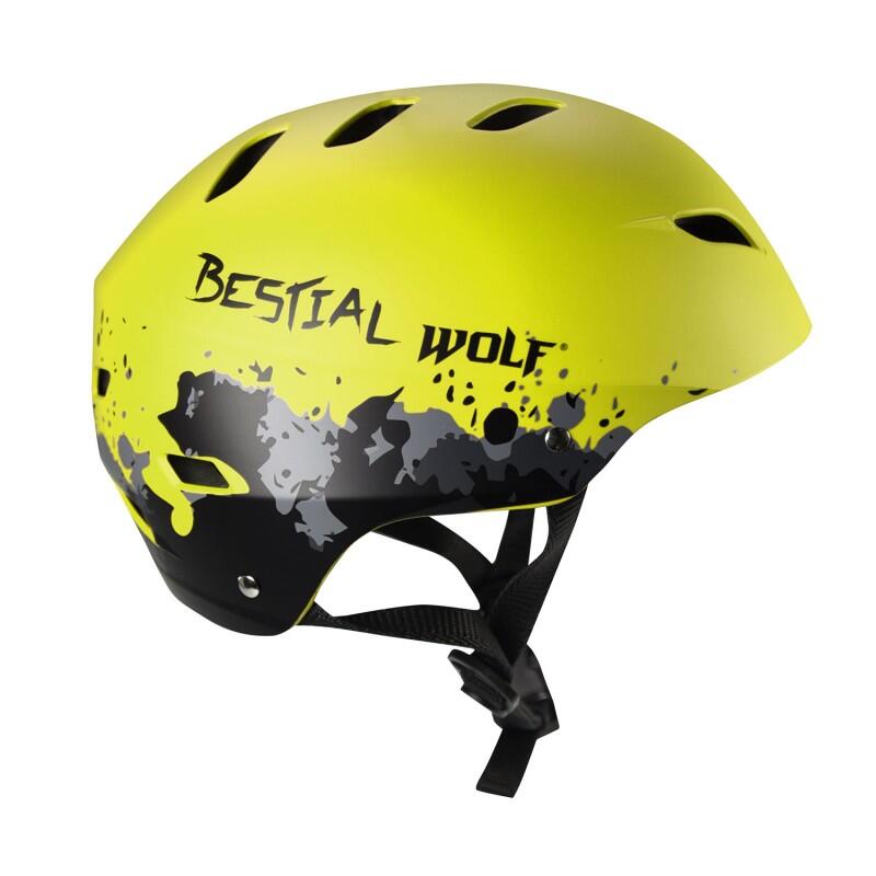 SCHELPGROEN BESTIAL WOLF UNISEX UNIVERSELE HELM  KLEUR GROEN