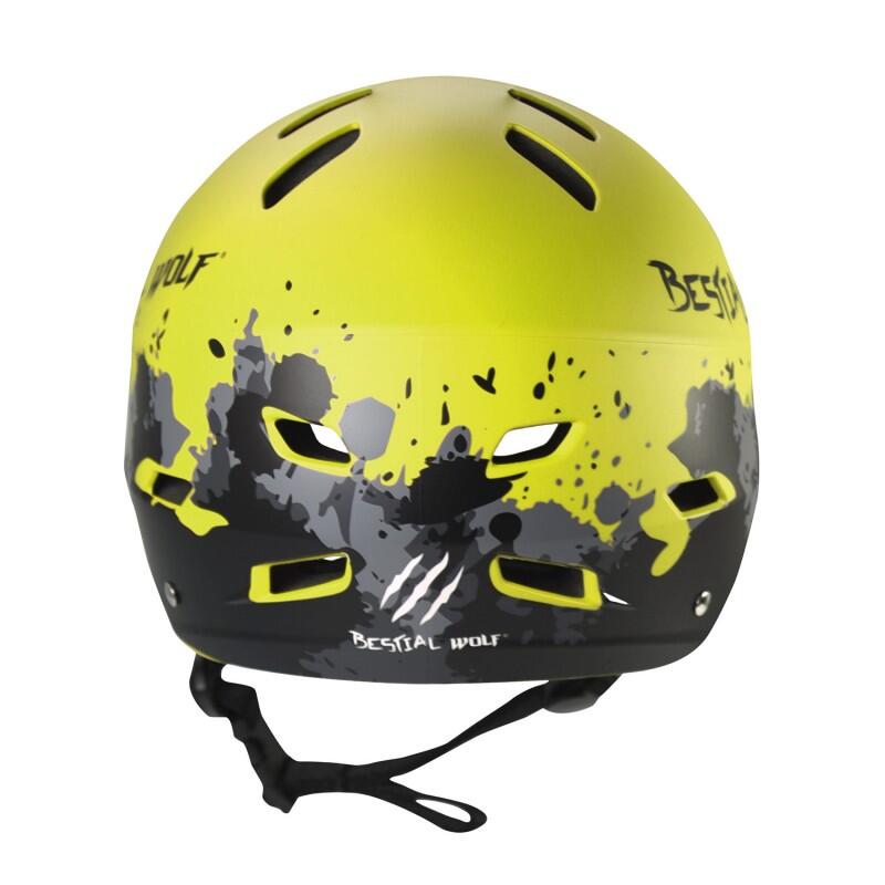 CASCO BESTIAL WOLF GREEN SHELL UNIVERSALE COLORE VERDE