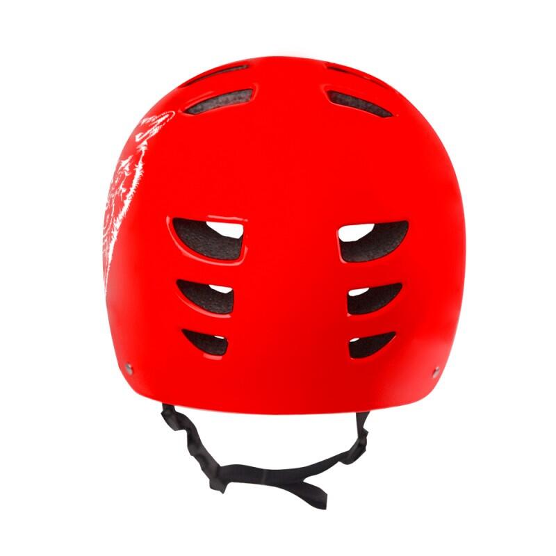 Universele unisex helm Bestial Wolf Skullredb rood