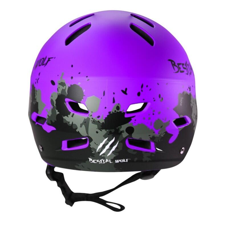 Casco universal unisex Bestial Wolf Shellviolet Lila