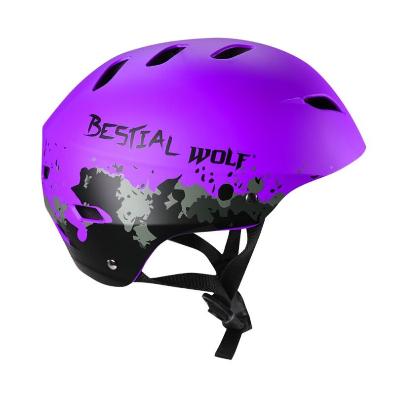 Universele unisex helm Bestial Wolf Shellviolet Lila