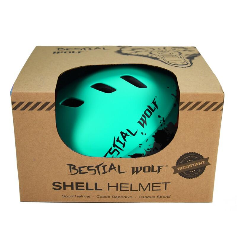 CASCO SHELLMINT BESTIAL WOLF UNIVERSALE IL COLORE TURCHESE