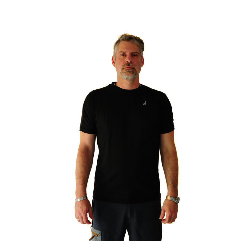 Sportshirt Shock Fitness/Gym Herren Black Atmungsaktiv JOLUVI
