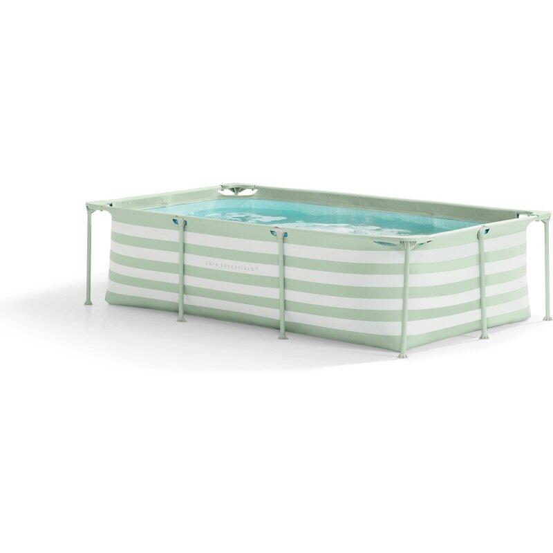 SWIM ESSENTIALS Swim Essentials | Verde/bianco Gestreept piscina fuori terra 260x160x65 cm inclu