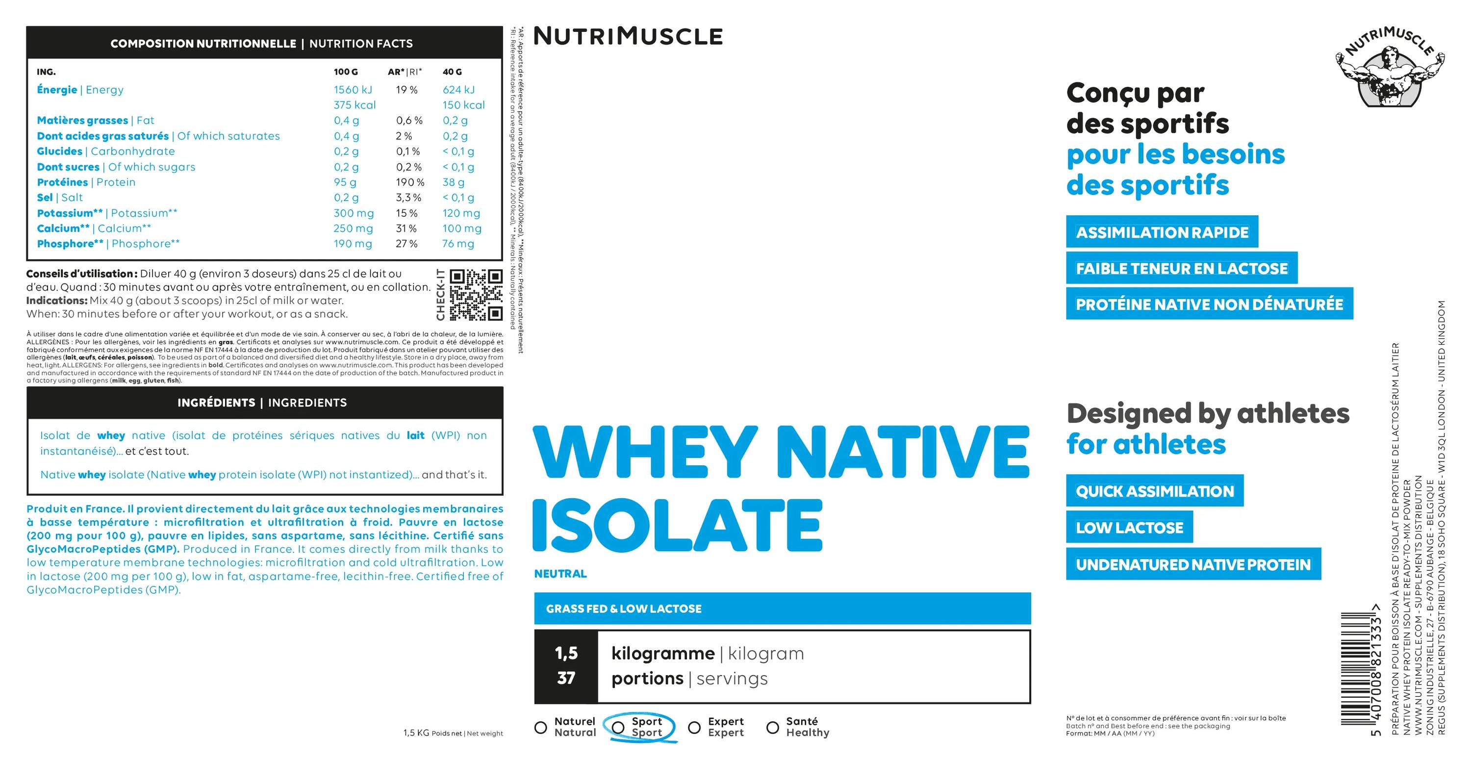 ISOLAT DE WHEY NATIVE - NATURE 2/2