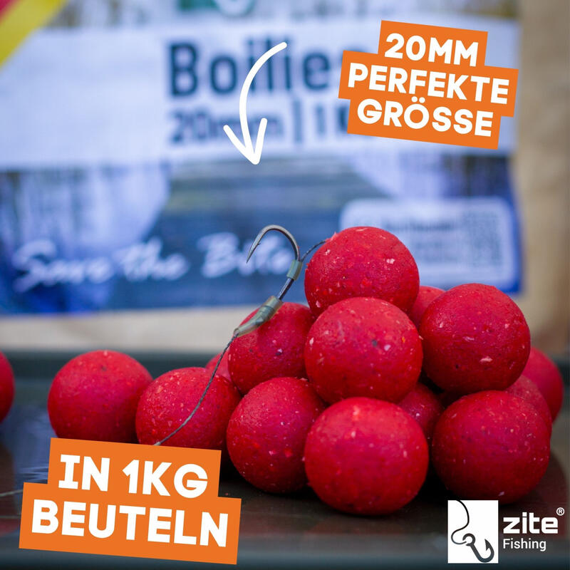 Karpfenköder Bundle mit 20mm Boilies und 16mm Popups in diversen Aromen