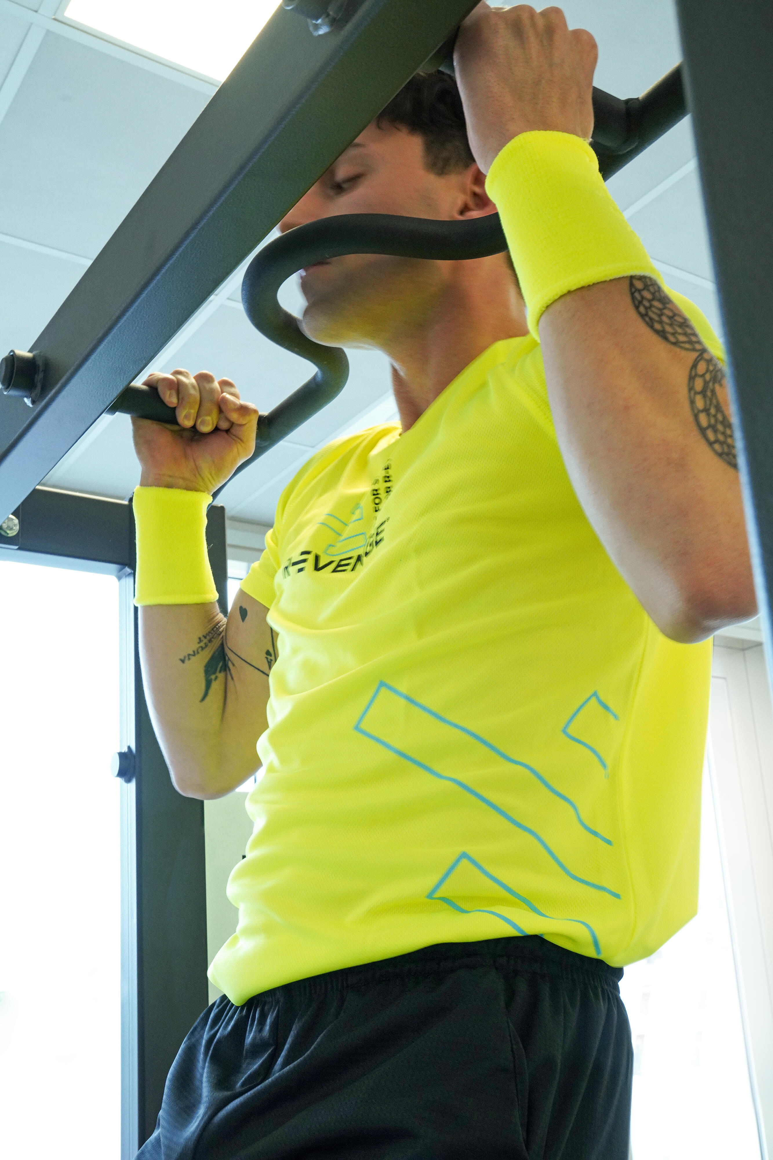 T-shirt manches courtes homme Fitness Running Cardio jaune 5/7