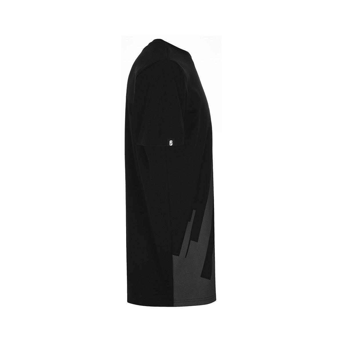 T-shirt da uomo in cotone nero da streetwear sportivo 2/3