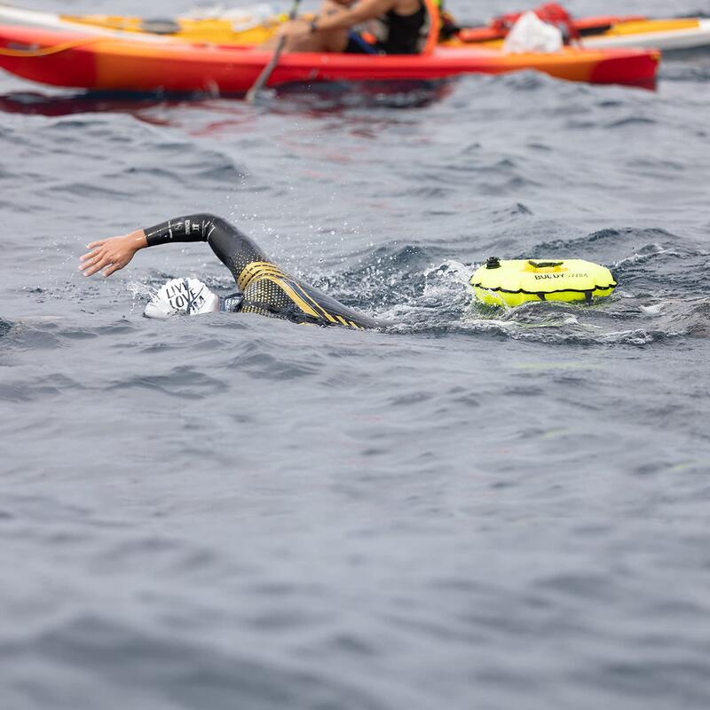 Boya Natación Bolsa Estanca Central para Guardar Pertenencias Buddyswim Amarillo