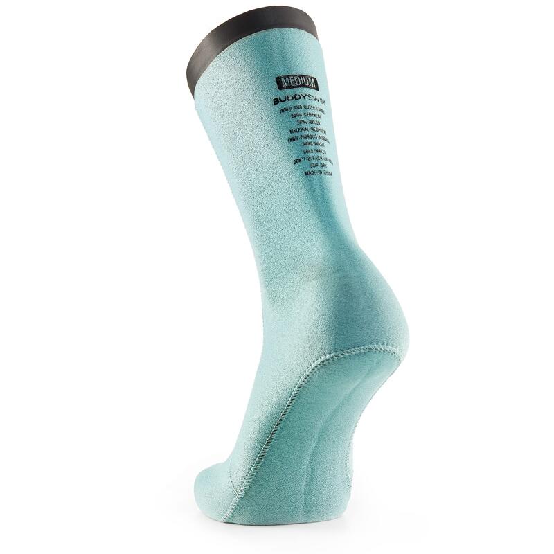 Chaussettes en néoprène 2,5 mm pour la natation en eau libre Buddyswim noir