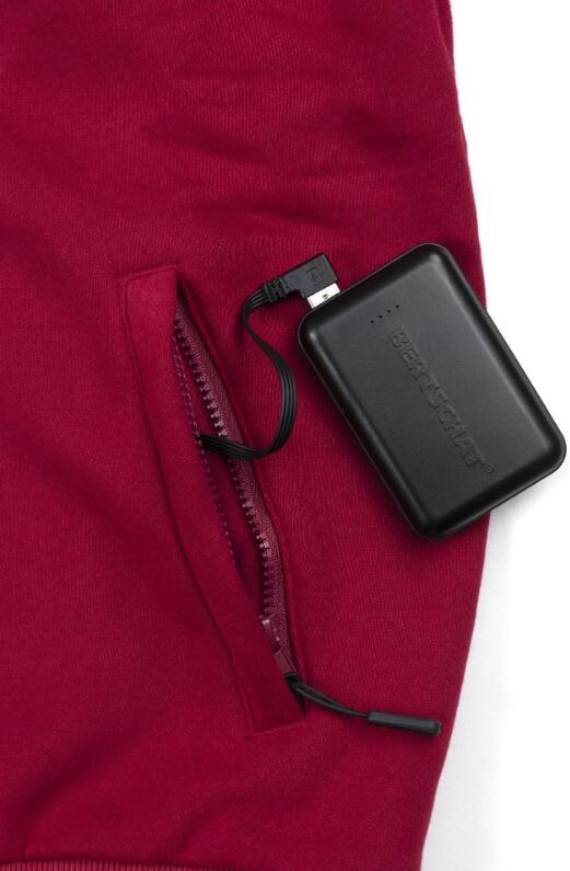 Giacca riscaldata da uomo bordeaux – Dual Heating 4/4