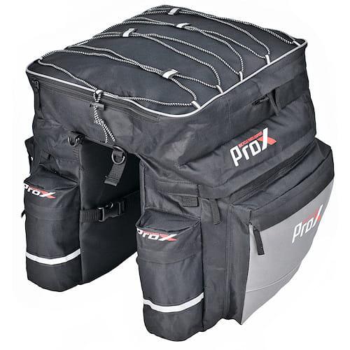 Alforjas dobles - impermeables - 43 litros - Negro/Gris - Funda impermeable 7/7