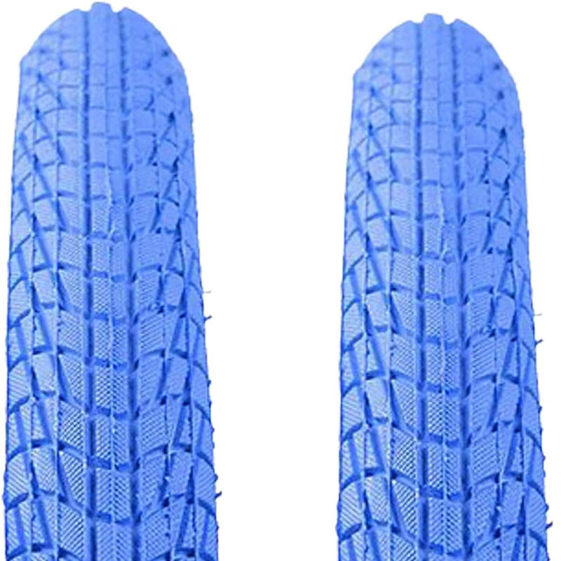 Pacote de 2 pneus azuis 20x1,75