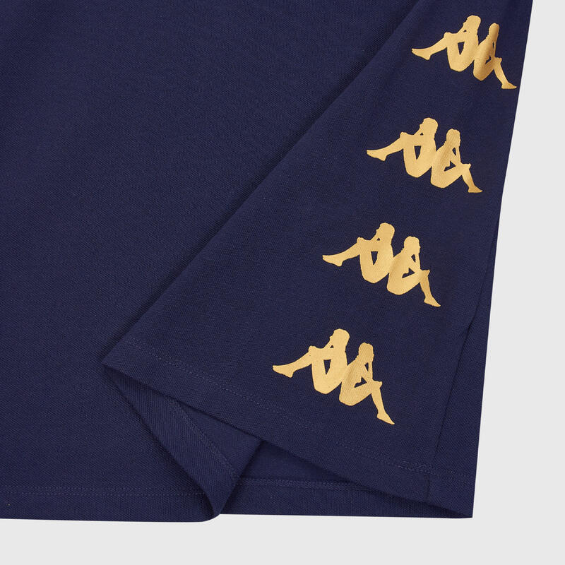 Polo shirts da uomo in cotone blu da calcio 5/6