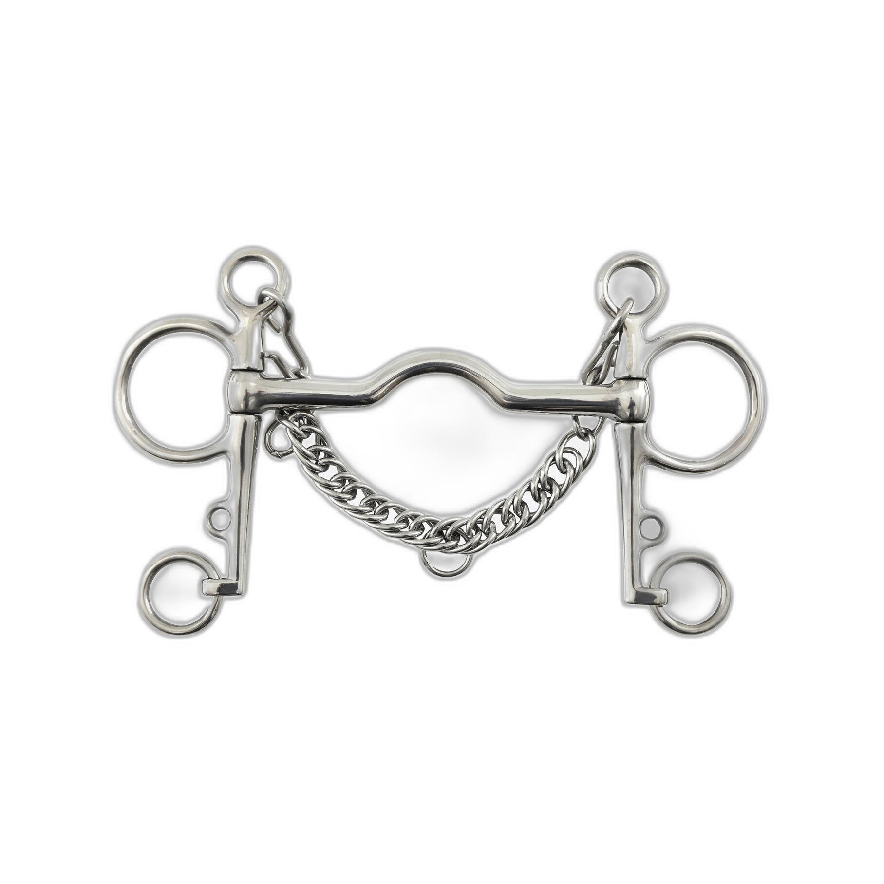 PREMIER EQUINE Medium pelham bit met curb ketting Premier Equine