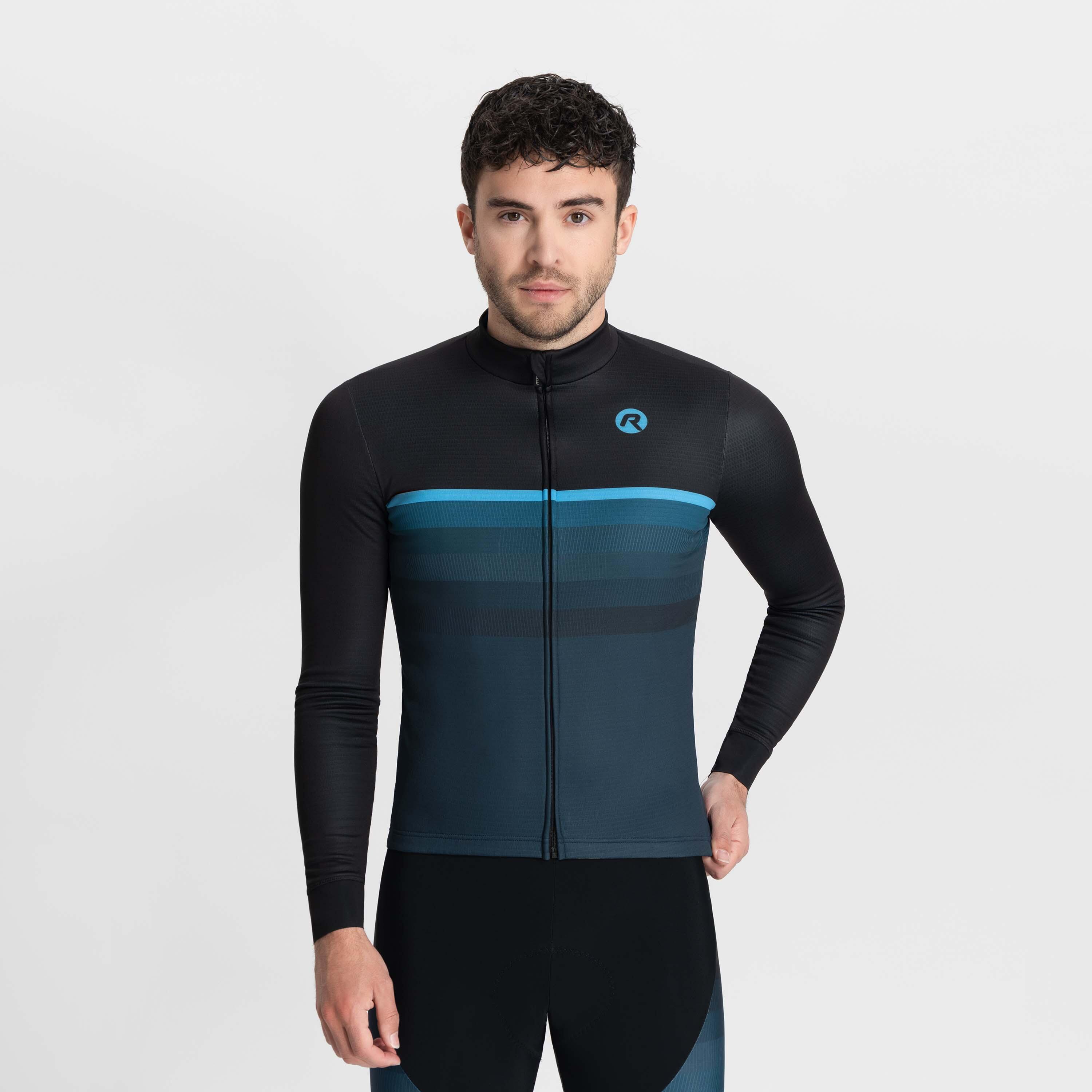 Rogelli - Maillot Manches Longues Velo Homme - Hero Ll - Maillot Manches Longues - Bleu|noir - 52 2xl - Decathlon