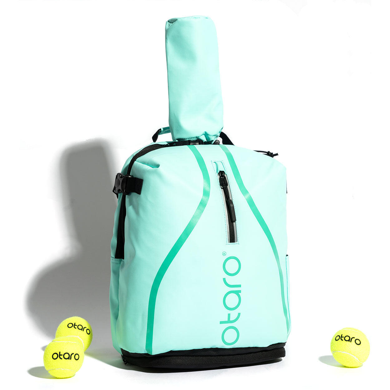 Otaro - Sac À Dos Tennis Enfant Avec Compartiment Chaussures | 19l - Vert Menthe - Sac De Raquette - Noir|vert - Taille Unique - Decathlon