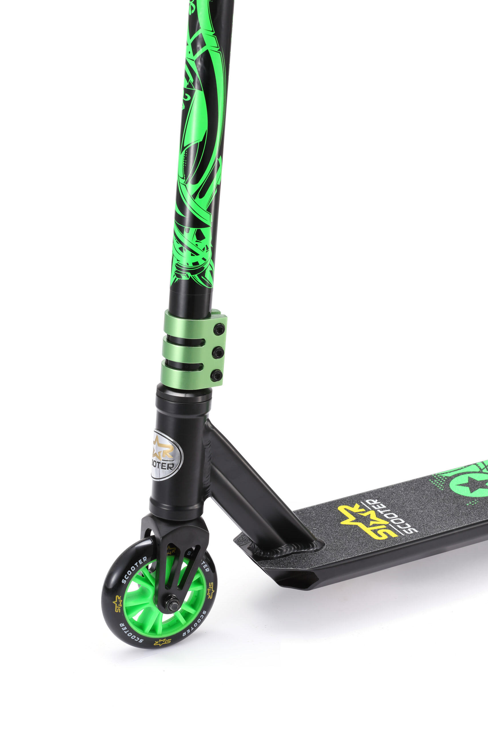 STAR SCOOTER Freestyle Jump alu stuntstep 110mm Mini zwart / groen 2/5