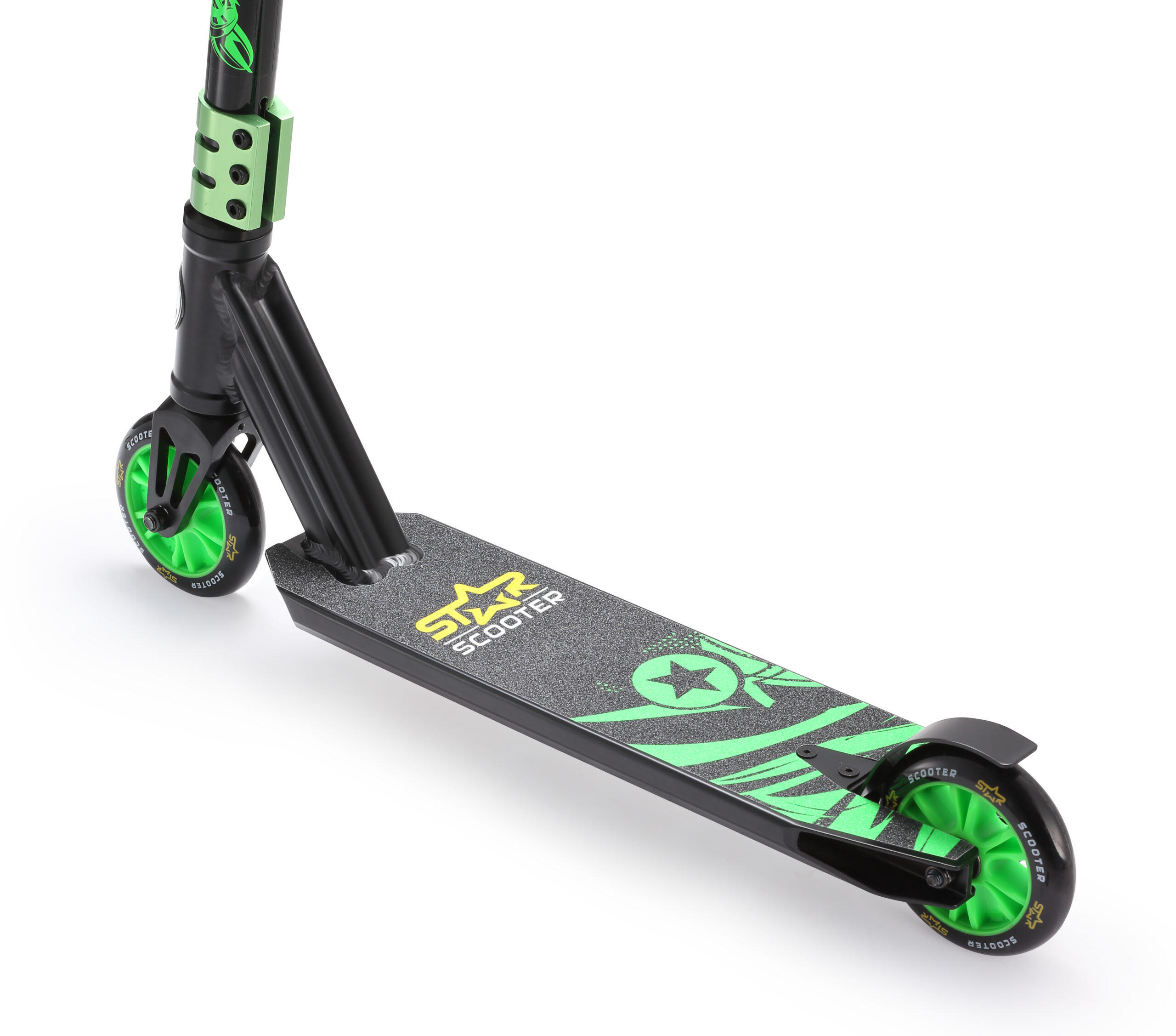 STAR SCOOTER Freestyle Jump alu stuntstep 110mm Mini zwart / groen 3/5