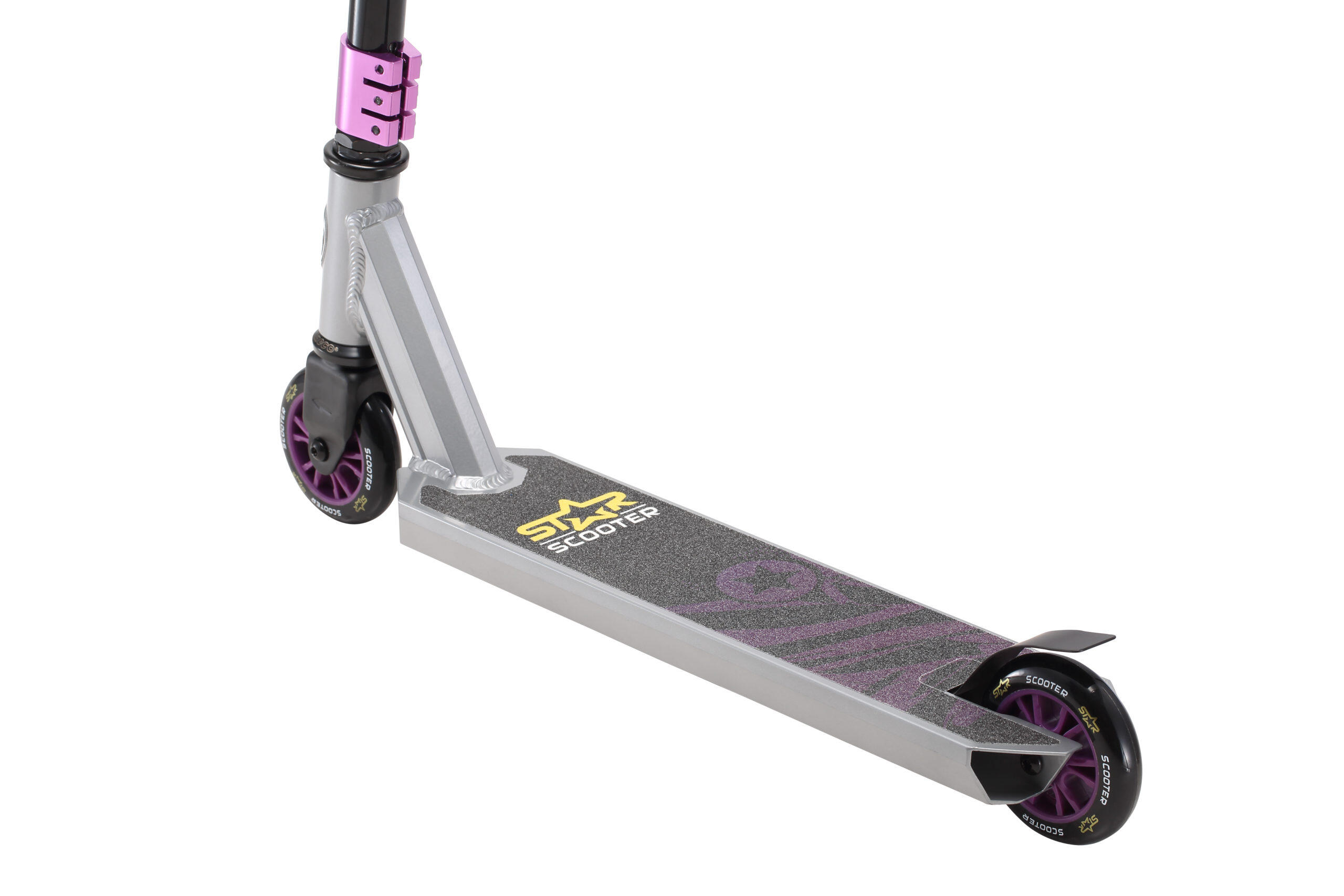 STAR SCOOTER Freestyle Jump alu stuntstep, 100mm Advanced Entry , grijs / lila 5/5