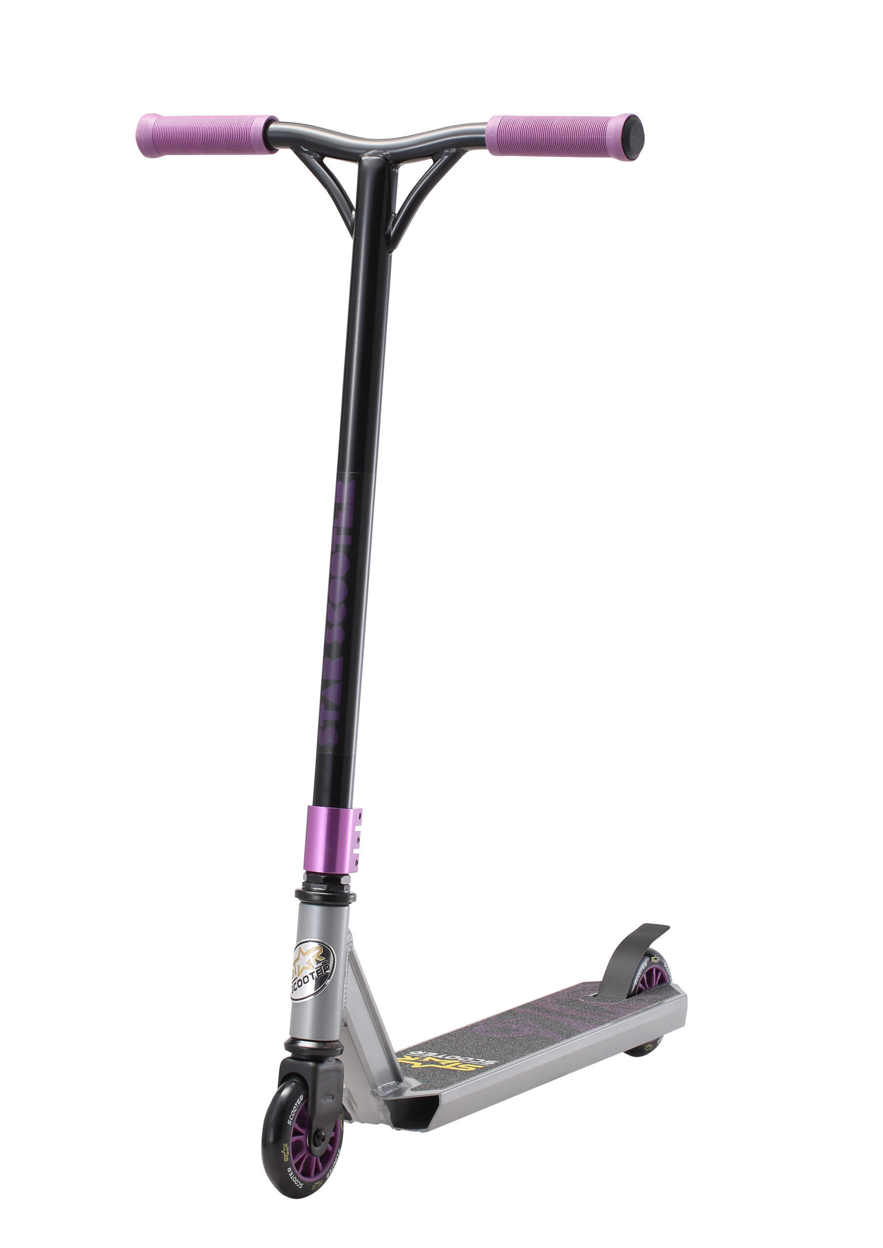 STAR SCOOTER STAR SCOOTER Freestyle Jump alu stuntstep, 100mm Advanced Entry , grijs / lila
