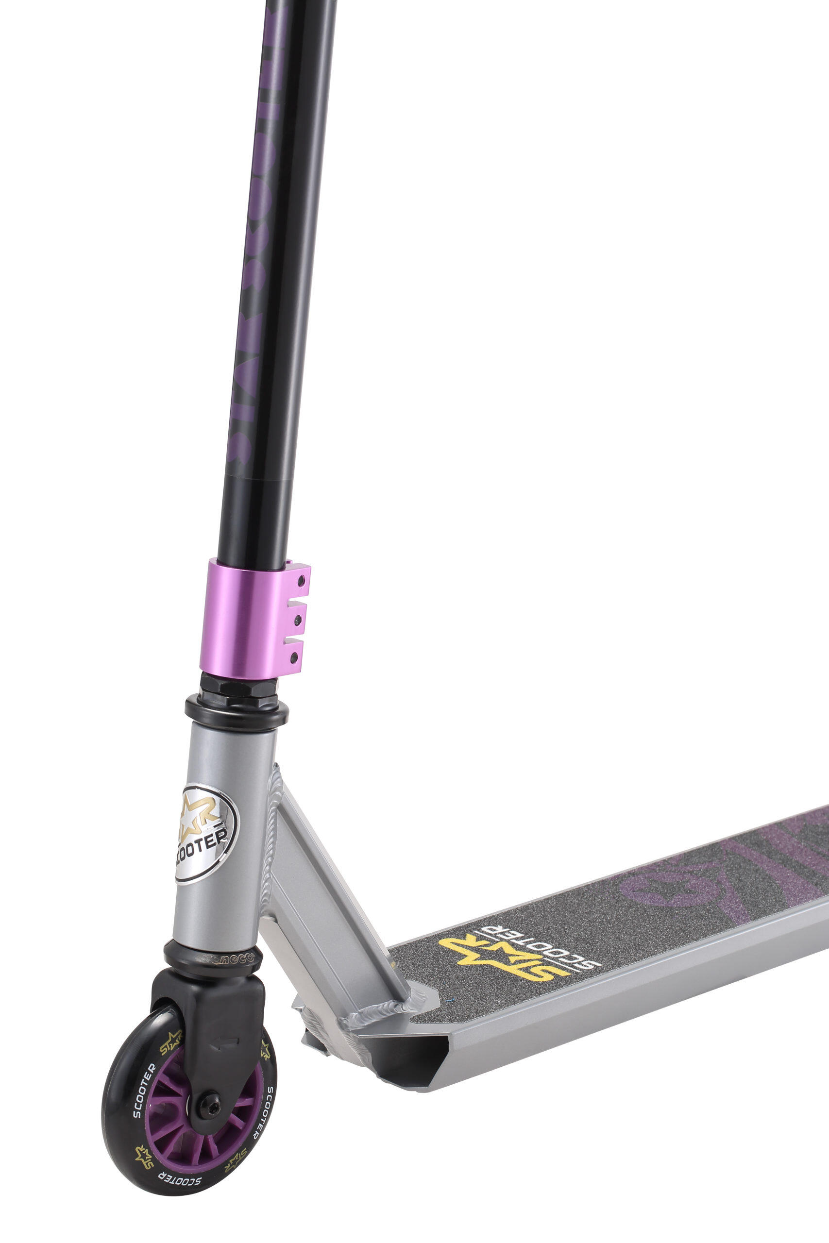 STAR SCOOTER Freestyle Jump alu stuntstep, 100mm Advanced Entry , grijs / lila 2/5