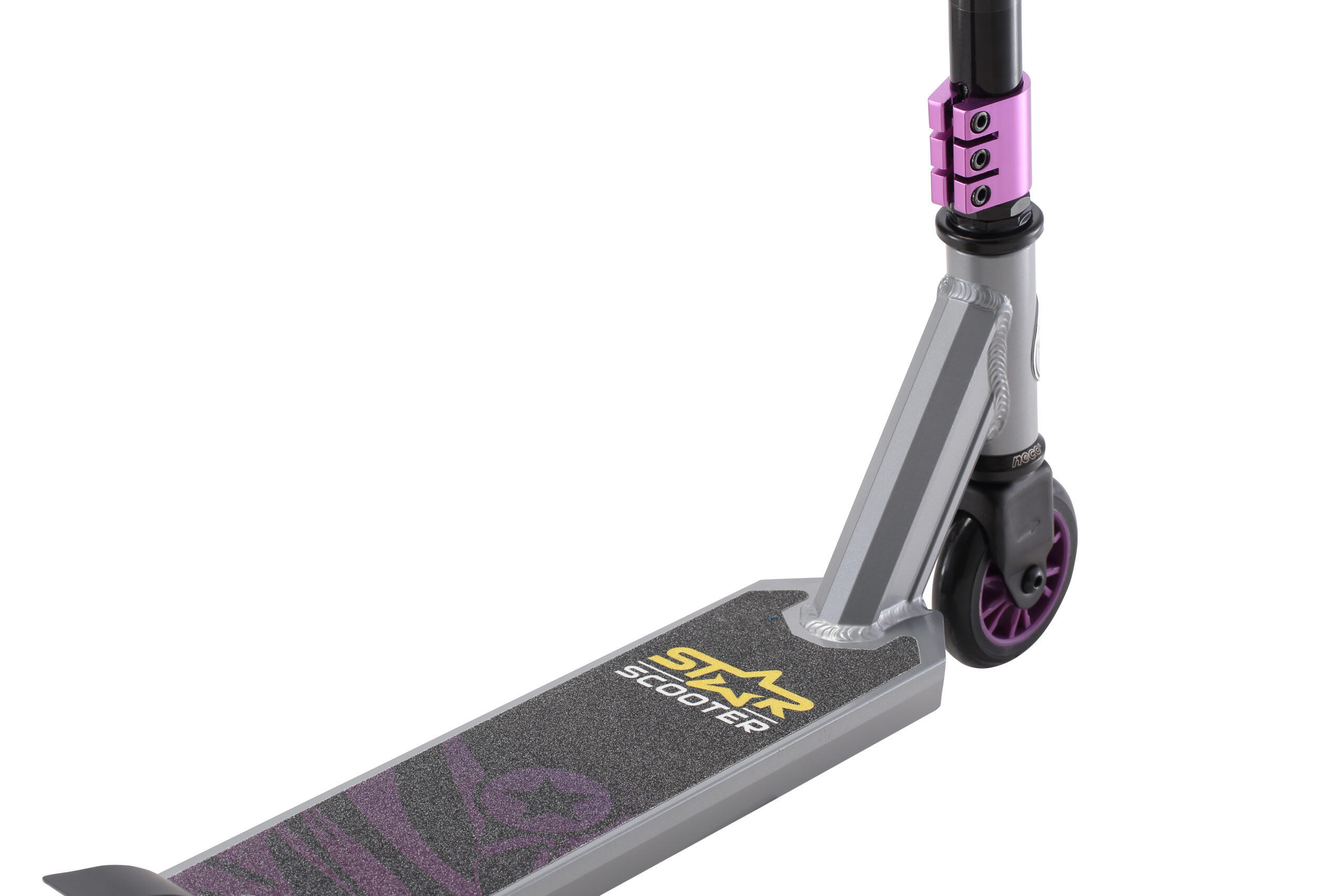STAR SCOOTER Freestyle Jump alu stuntstep, 100mm Advanced Entry , grijs / lila 4/5