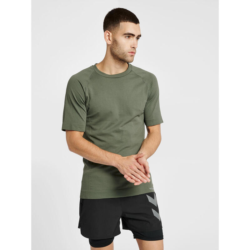 T-Shirt Hmlstroke Yoga Homme Respirant Séchage Rapide Sans Couture Hummel