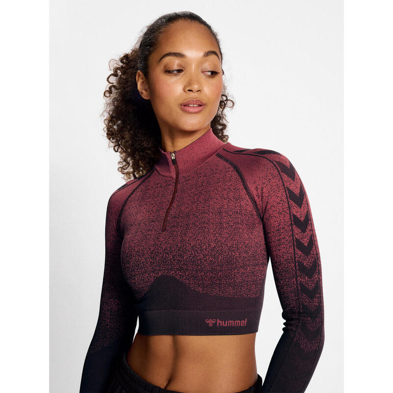 Sweatshirt Mit Kurzem Reißverschluss Damen