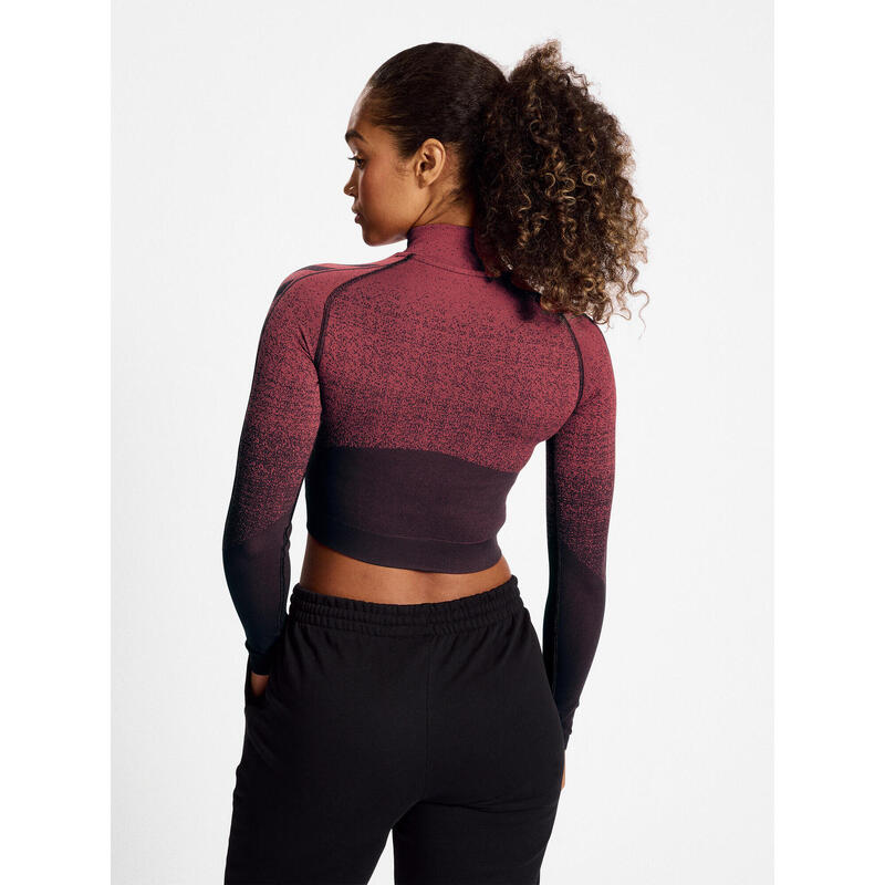 Sweatshirt Mit Kurzem Reißverschluss Damen