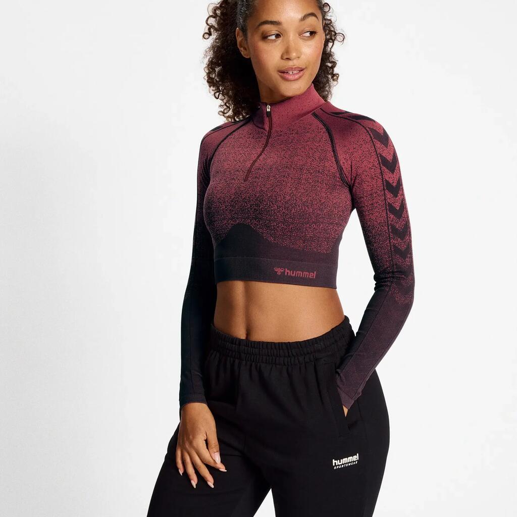 Women's seamless 1/2 zip long-sleeve jersey Hummel Fade