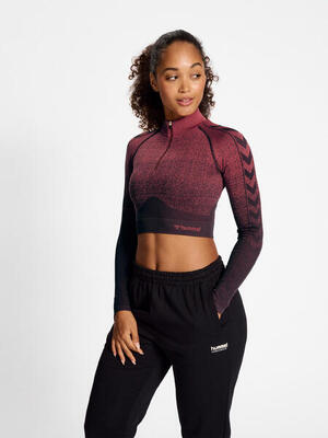 Halve rits sweatshirt hmlmt fade training dames hummel