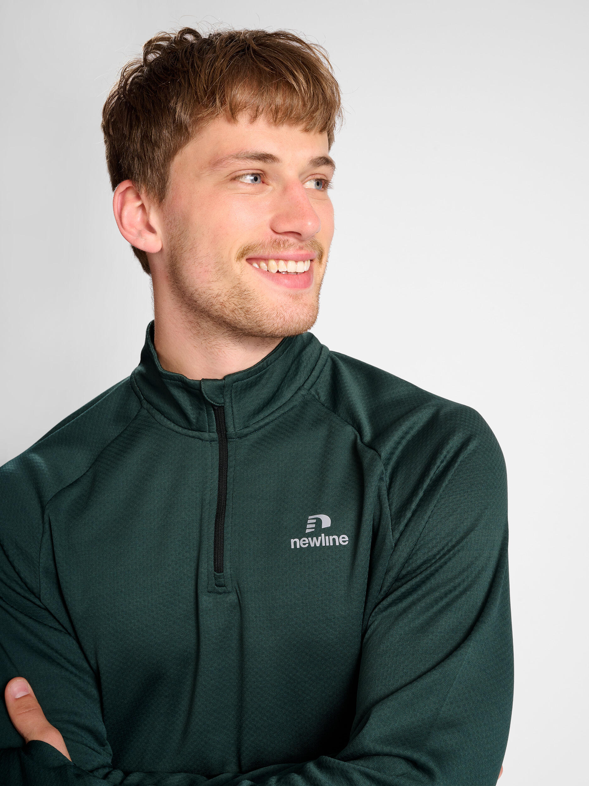 Demie-Fermeture Éclair Zip Sweat-Shirt Nwlbeat Course Homme NEWLINE 4/7