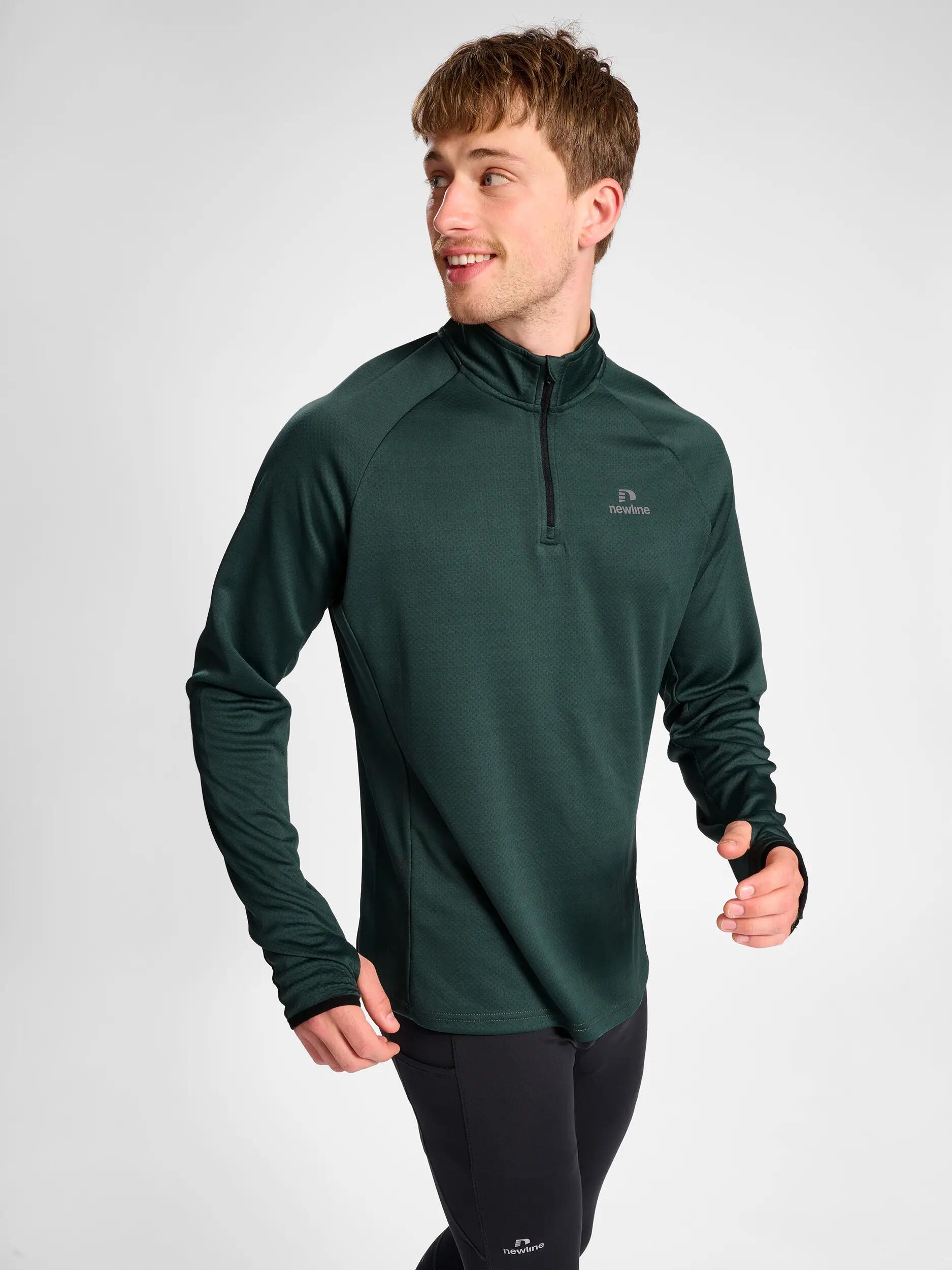 Demie-Fermeture Éclair Zip Sweat-Shirt Nwlbeat Course Homme NEWLINE 2/7
