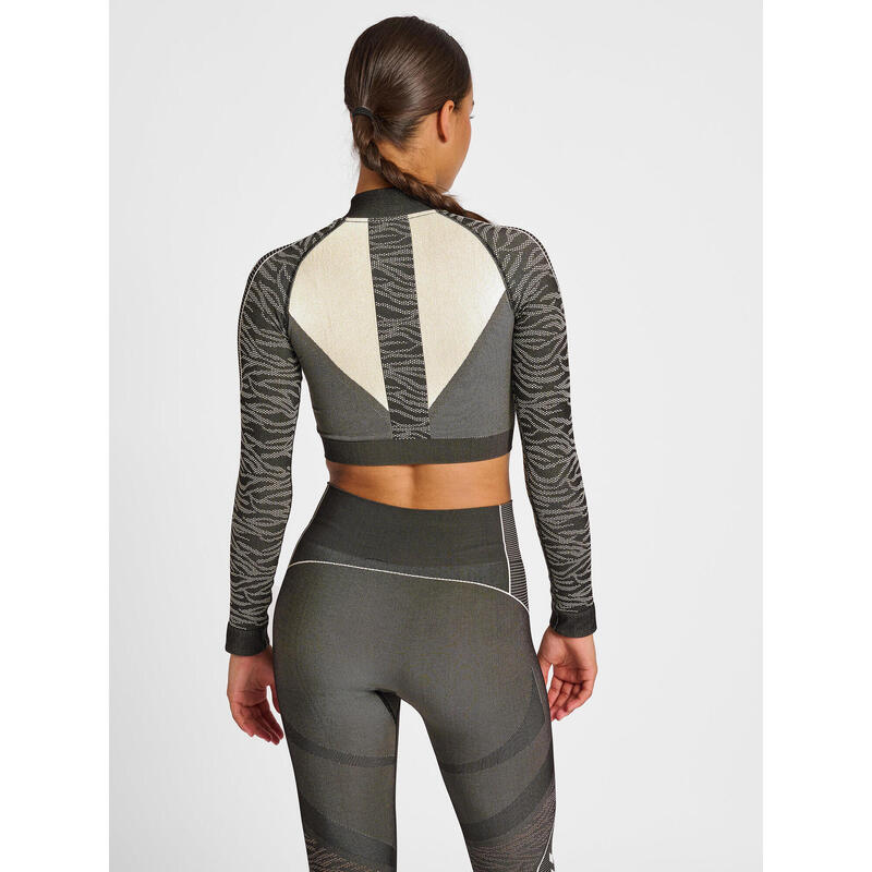 Dámský cropped sweatshirt s 1/2 zipem bez švů Hummel MT Mila