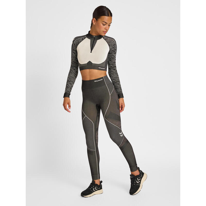 Dámský cropped sweatshirt s 1/2 zipem bez švů Hummel MT Mila