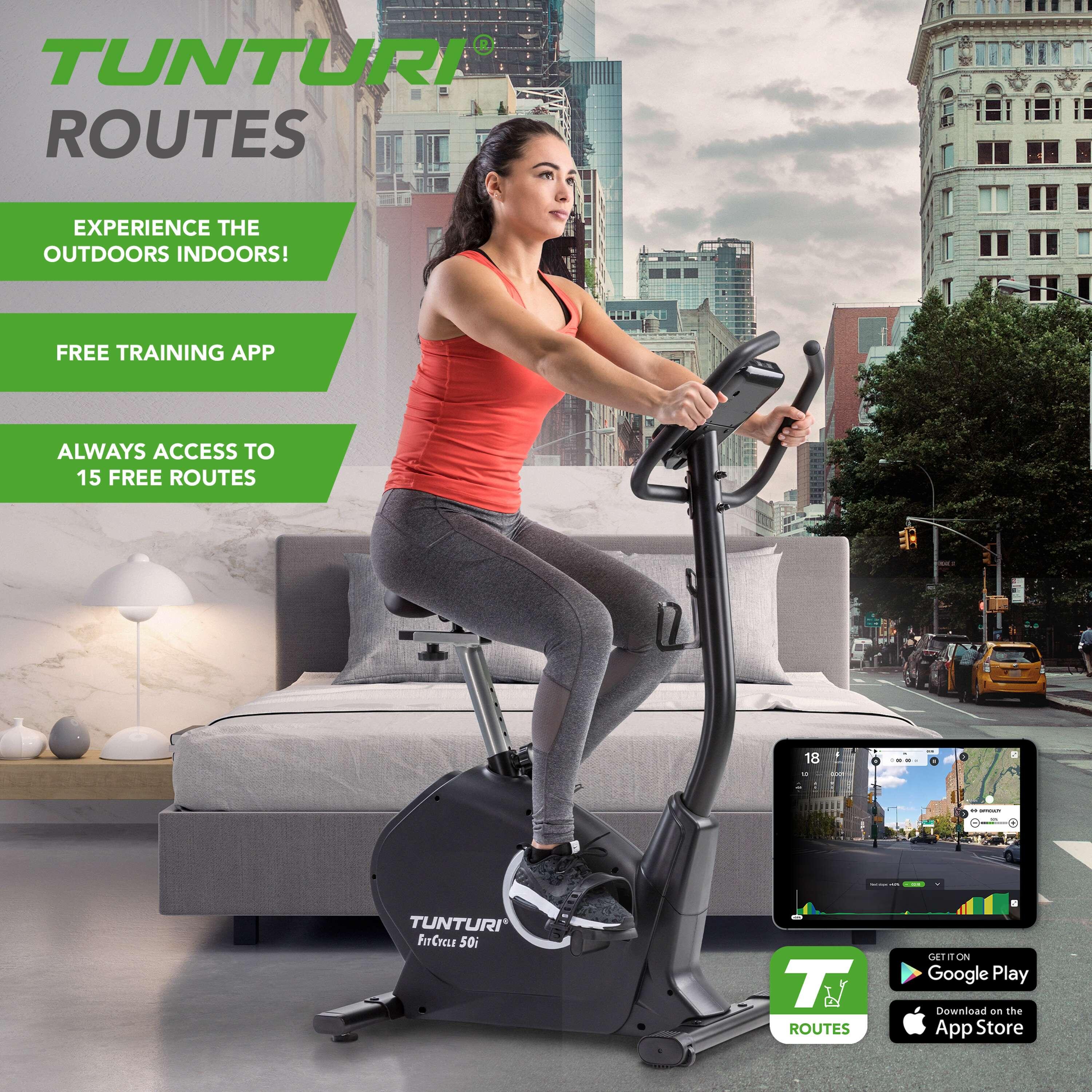 Velo d exercice Ergometre Poids de l utilisateur 150 kg FitCycle 50i TUNTURI Decathlon