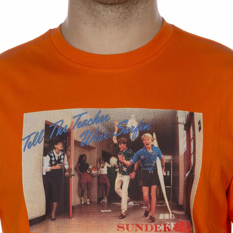 T-Shirt Sundek Printed Arancio  Adulto