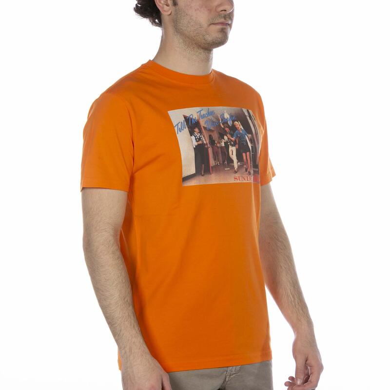 T-Shirt Orange Imprimé Sundek Adulte