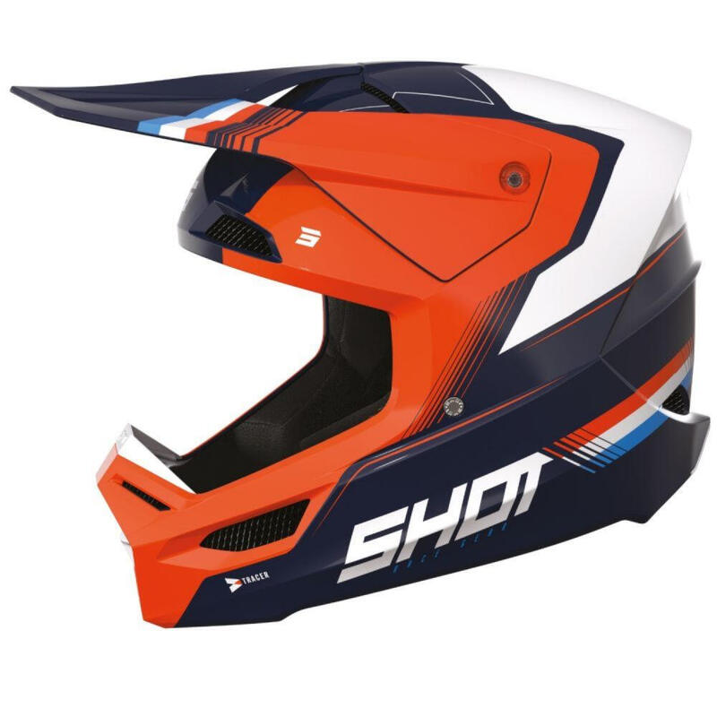 Casco Shot Furious Kid Tracer Naranja Brillante