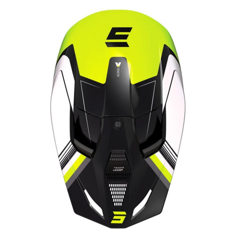 Casco Shot Furious Kid Tracer Amarillo Neón Glossy