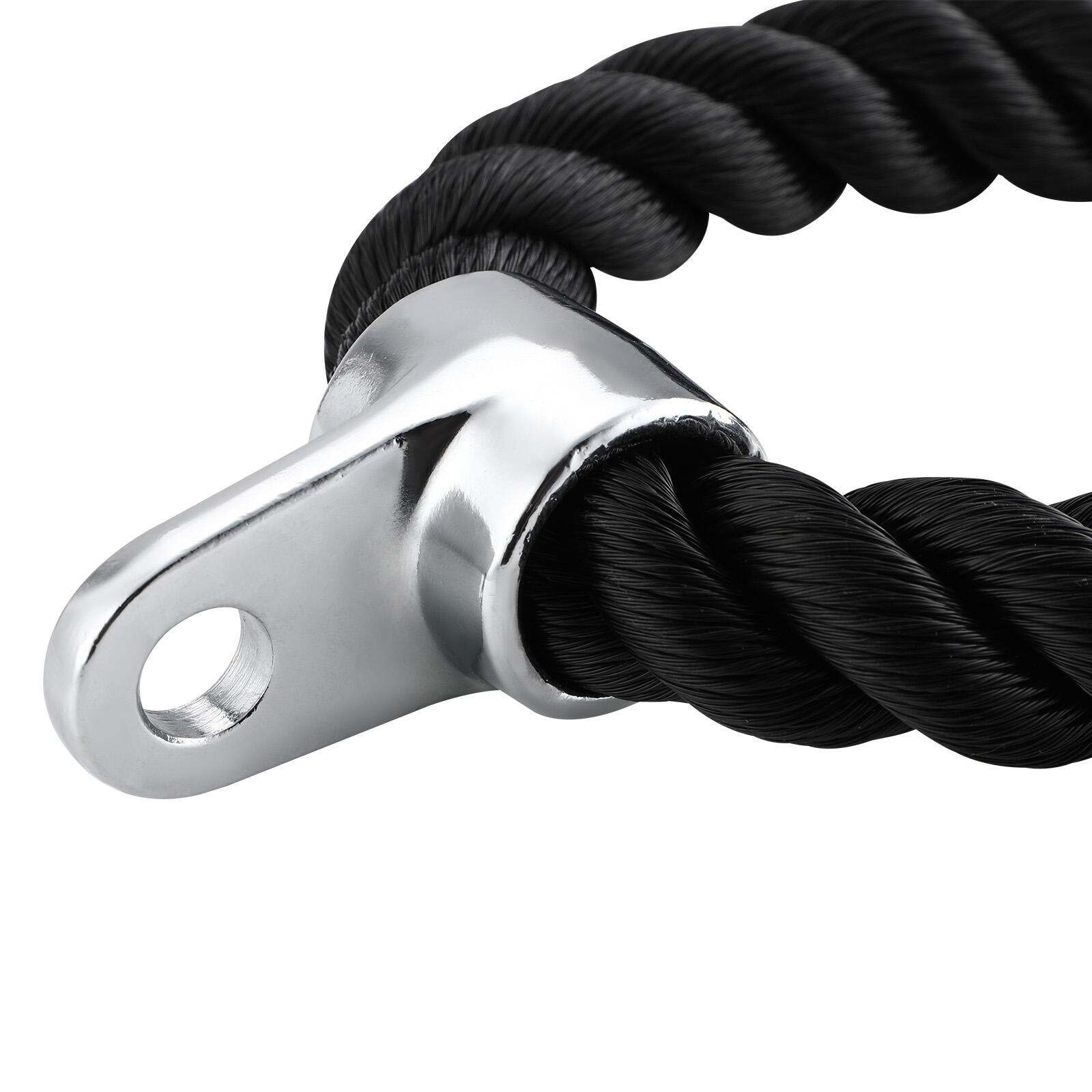Corde Tressée 70cm Triceps Poulie Fitness Tech – Noire 5/7