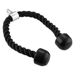 Corde Tressée 70cm Triceps Poulie Fitness Tech – Noire