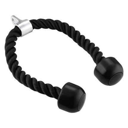 Corde Tressée 70cm Triceps Poulie Fitness Tech – Noire