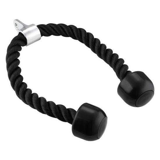 Corde Tressée 70cm Triceps Poulie Fitness Tech – Noire